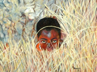 Face in the Grass